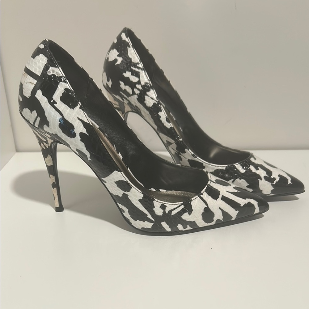 Stylish Black and White Women's Heels